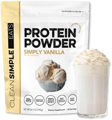 Clean Simple Eats Whey Protein Powder, Simply Vanilla Flavor Natu...