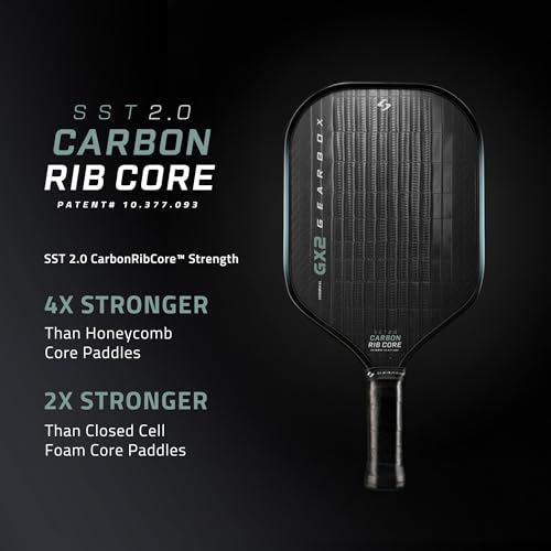 Image of Gearbox GX2 Pickleball Paddle - Carbon Fiber Face, SST 2.0 Power Core, High Spin & Control for an Exceptional All Around Paddle