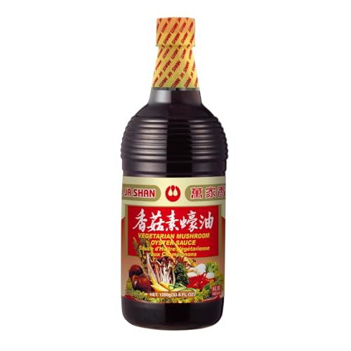 Wan Ja Shan Vegetarian Mushroom And Oyster Sauce, 33.8 Fl. Oz. Vegan. Non-GMO. No Msg Added. 100% Naturally Fermented. No Chemical Soy Sauce. No Caramel Coloring.