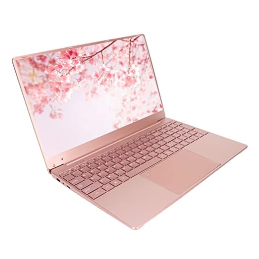 Computador portátil fino rosa, tela HD de 15,6" 2K, CPU Quad Core, DDR4L 16 GB, armazenamento de 128 GB, para Windows 11, laptop com impressão digital, teclado retroiluminado,