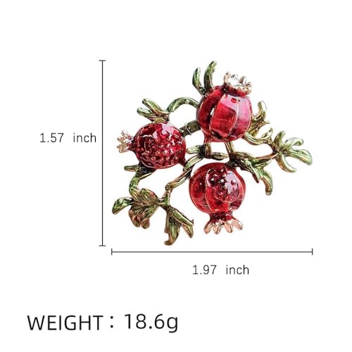 Image of BeeGift Rhinestone Fruit Brooch Pin for Women Girls,Lemon /Pomegranate /Watermelon /Banana /Strawberry /Pineapple Fruit Brooch Cute Fruit Lapel Pin Jewelry Gift for Women
