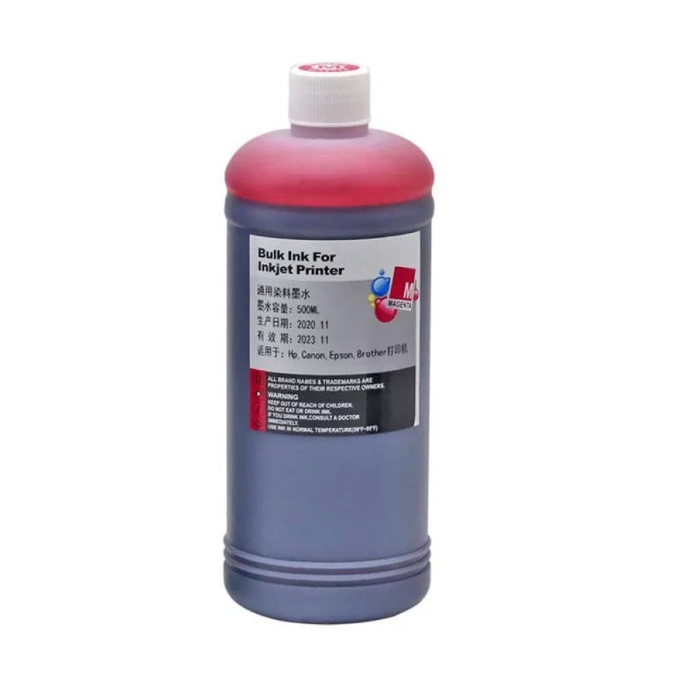 Tinte, kompatibel mit Universal-Drucker, CISS-System, farbige Tinte, Nachfüllung, 500 ml, kompatibel mit IL Prquinze(500ML-Magenta)