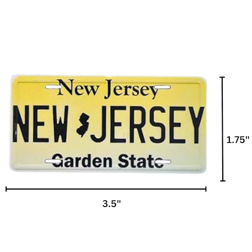 Imán Placa de Licencia New Jersey 3.5 x 1.75 pulgadas miniatura 4