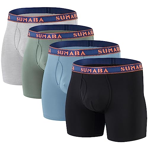 [ZONBAILON] ボクサーパンツ メンズ 前開き 大きいサイズ セット 速乾 ロング ボクサーブリーフ ローライズ シームレス（Amazon）