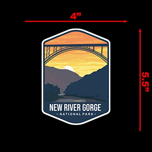 Image of New River Gorge National Park Sticker Decal Notebook Car Laptop 4 inchx5.5 inch (Color)