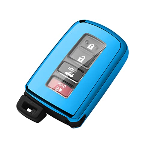 Coque clé Toyota TPU souple Tukellen RAV4 Corolla Avalon boitier bleu