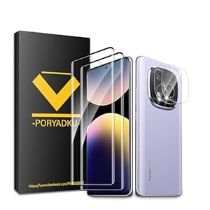2 Stück Glas Folie Panzer Schutz für Xiaomi Redmi Note 14 Pro Plus/Note 14 Pro+ 5G Schutzglas Displayfolie, un 2 Stück Linsenfolie, Unterstützen Fingerabdruck-ID, 9H Härte, Blasenfest Installation, HD