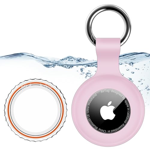 Image of hitfine Case Holder with Keychain IPX8 Waterproof,Shockproof GPS Cover [Anti-Scratch] [PC+Silicone] for Item Finders Case for Pets,Kids,Luggages