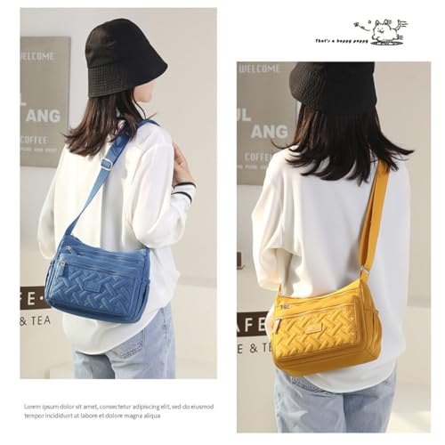 Nylon Shoulder Messenger Bag, 2025 New Multi Pocket Crossbody Bag Lightweight Multiple Compartments School Bag3