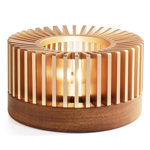 Calentador de tetera de aluminio anodizado y base de madera para mantener té caliente 4