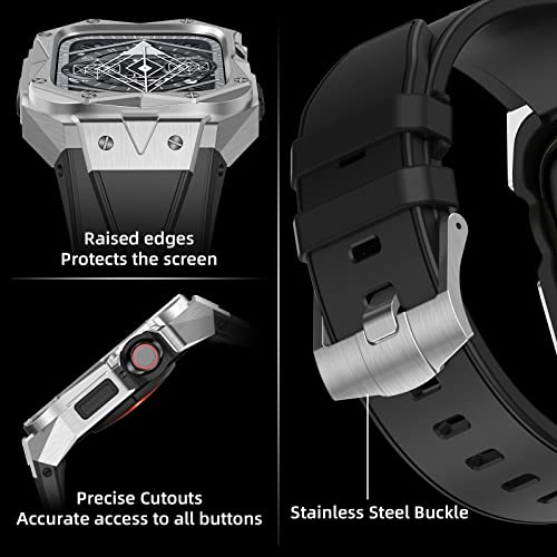 Kit de modification de luxe boîtier 44mm 45mm et bracelet montre - 6