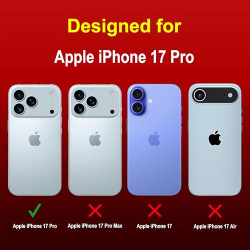 Image of Zapcase Back Case Cover for iPhone 17 Pro | Compatible for iPhone 17 Pro Back Cover | Liquid Silicon Magic Case with Camera Protection | Red