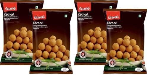 Image of Chheda's - Kachori - Crispy Spicy Snack - with Spicy Mixture Filling - 300 Gm Pack of 4