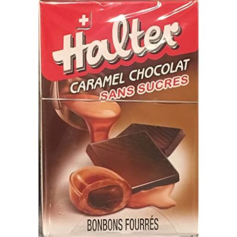 Halter Caramel Chocolate 40g (Flip Top Box No sugar, No guilt and tooth-friendly.) Cover