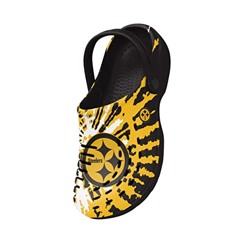 Image of FOCO Mens NFL Team Logo Tie-dye Garden Water Sandals Shoes Slipper Clogs with Strap