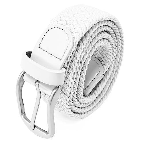 Glamexx24 Unisex Elastischer Gürtel Herren Damen Stretchgürtel Geflochtener Dehnbarer Stoffgürtel, Breite 3.5cm, Länge 90cm bis 155cm