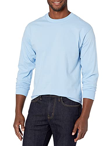 Image of Hanes Men's Beefy Long Sleeve Shirt, 1 or 2 Pack