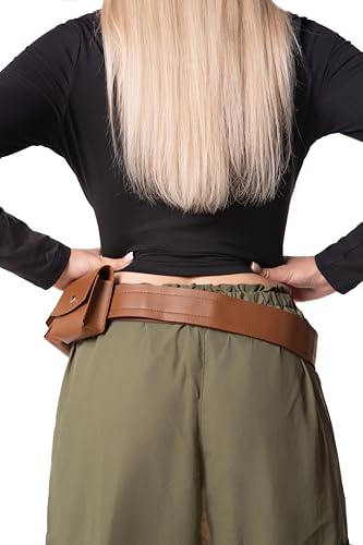Brown Utility Belt Costume Bag Adjustable Women Mens Adult Accessories Pockets for Halloween Cosplay4