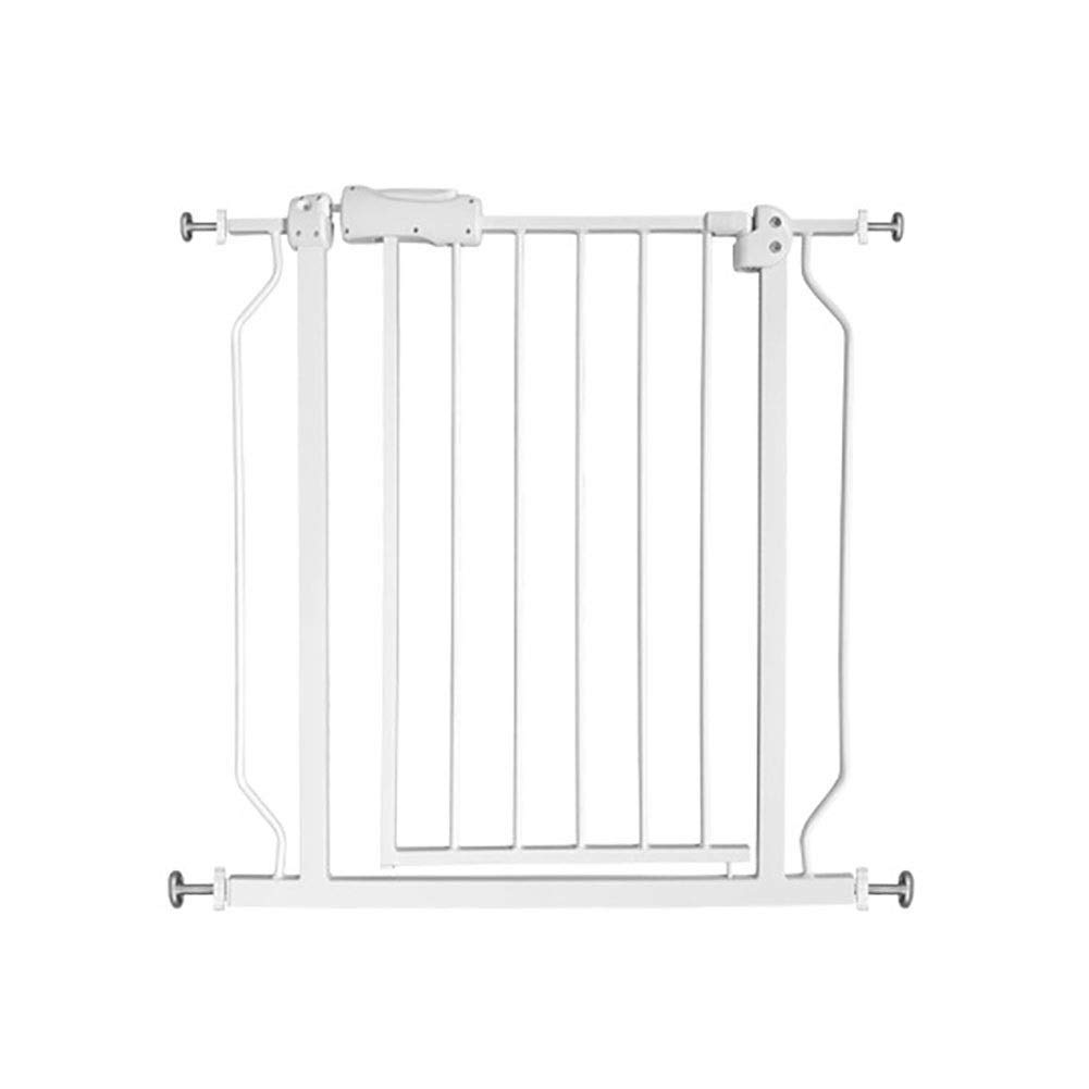 Porte de sécurité animaux sans perçage, cadre en métal blanc ajustable pour escalier