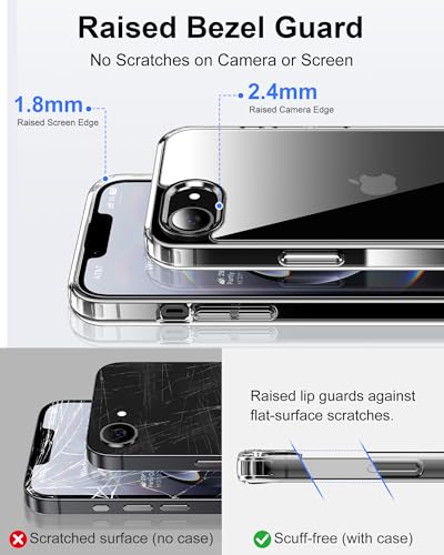 Image of HOOMIL Case for iPhone 16e and iPhone 17e, Anti-Yellowing, Clear