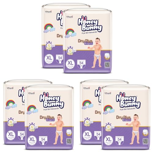 Image of Honey Bunny Baby Diaper Pants Super Soft Dry Plus 12 Hour protection XL-108 (Pack of 3)