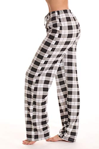 Image of Just Love Women's 100% Cotton Plaid Pajama Pants, Jersey Knit Sleep and Lounge PJ Bottoms