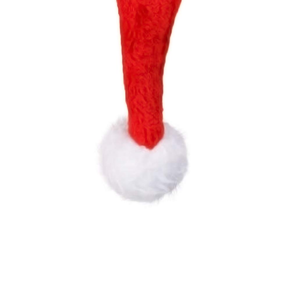 Cappello di Babbo Natale, cappello di Babbo Natale, cappello di Babbo Natale, cappello di Babbo Natale da donna, rosso con bordo bianco e palla bianca (confezione da 12)