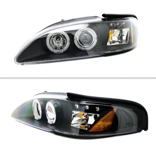 LED Halo Projector Headlights for 1994-1998 Ford Mustang - Image 4