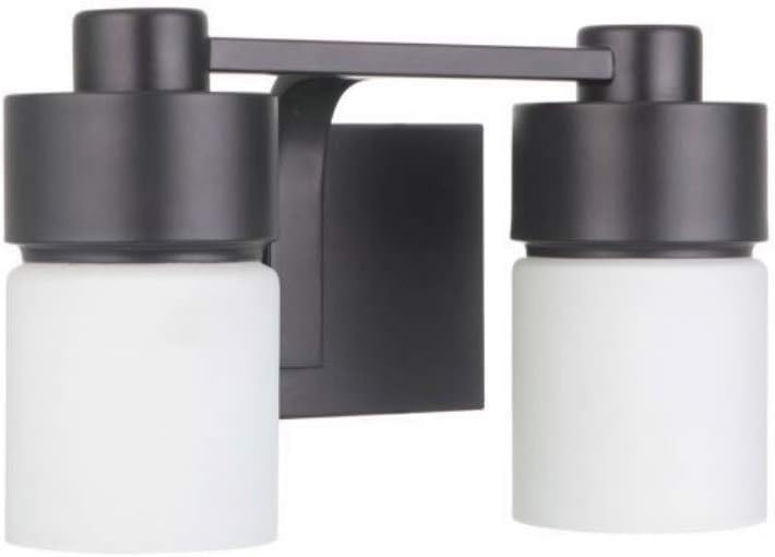 Craftmade District 2 Light Vanity Flat Black
