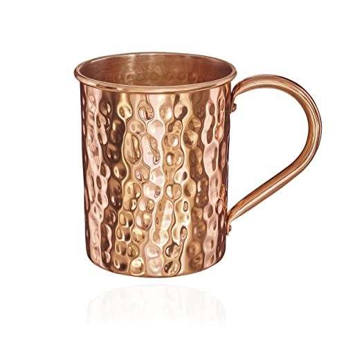 NKlaus 11264 - Vaso de cobre puro (100%), 145 g, diseño de Moscú Mule, 500 ml