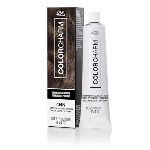 COLORCHARM Permanent Cream Hair Color, 4NN Intense Medium Brown, 2 oz.
