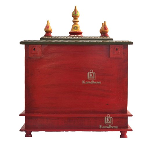 Kamdhenu art and craft Wooden Pooja Mandir/Pooja Mandap/Temple for Home (Jl), 21 Inch