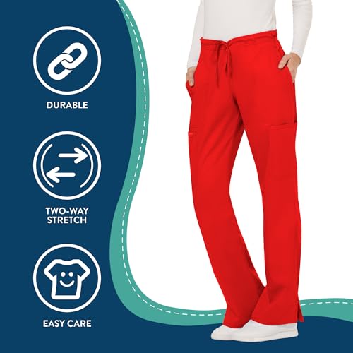 image for WW Revolution by Cherokee Women's Mid Rise Moderate Flare Drawstring P