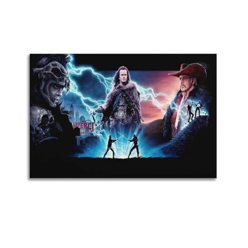NRCKMIHRAE Highlander-Film-Poster, dekorative Malerei, Leinwand, Wandposter und Kunstdruck, moderne Familienschlafzimmer-Dekoration, Poster, 60 x 90 cm