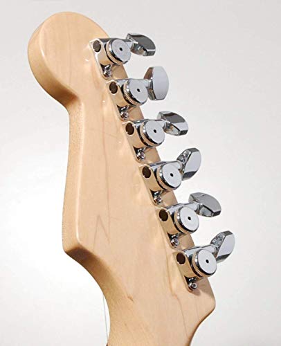 Hipshot Grip-Lock 6 inline Enclosed 21mm Post Locking Tuners - Chrome - Thumbnail 5
