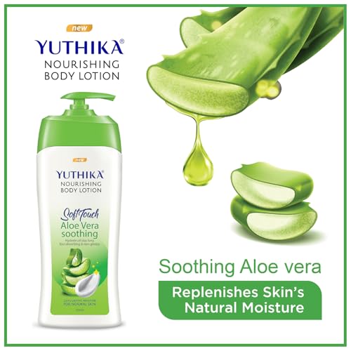 Image of Yuthika Body Lotion AloeVera body lotion 500 ml & Soft Touch Face Cream 300 ml Hydrating Moisturizer for All Skin Types, for Men & Women, Face Moisturizer for Women, Cream for Dry Skin