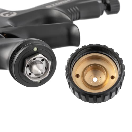 Intertool Hvlp 1.3 Mm, 1.4 Mm, And 1.8 Mm Air Spray Gun Set, Automotive, Pneumatic Gravity Feed Paint Sprayer, 600 Cc Plastic Cup, High Performance Black M-Diamond Series Pt08-0163-64-68 #TOP4