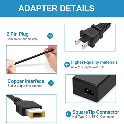 Adaptador de corriente para Lenovo ThinkPad S1 Yoga 12.5" miniatura 3