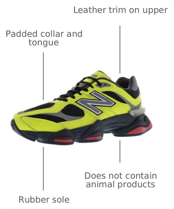 Image of New Balance 9060 Mens Shoes Size 8, Color: Yellow /Silver Grey /Solar Yellow