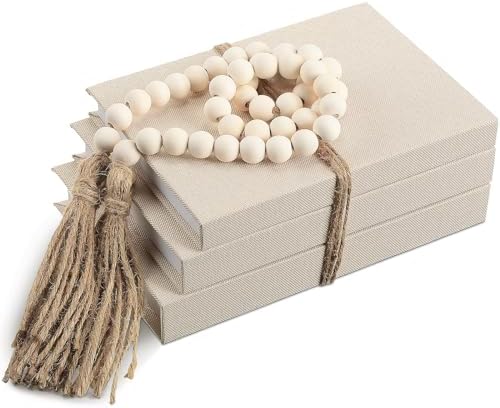 Linen Covered Decorative Books, Set of 3… Linen Covered Decorative Books, Set of 3…