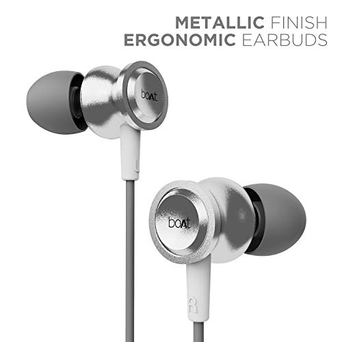 Image of Boat Bassheads 152: Made in India in Ear Wired Earphones with Mic(White Purity)