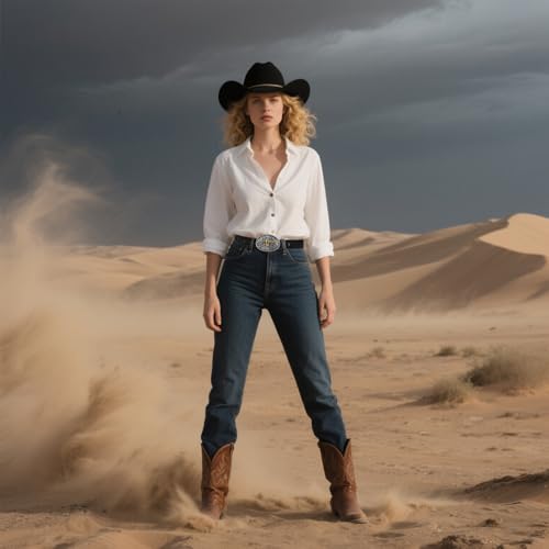 Western Belts for Woman Mens Cowboy Cowgirl Belt with Replaceable Buckle Country Strap Embossed Leather for Jeans3