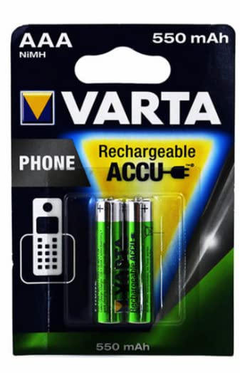 Telefon — Varta Telsiz için Varta 550 Mah Miliamper Şarj Edilebilir Şarzlı İnce Pil İnce Aaa