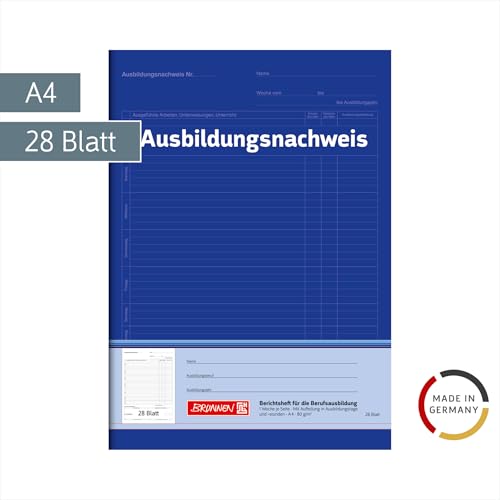 Brunnen 104257001 Ausbildungsnachweisheft, A4, 28, grün