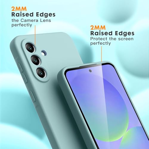 Image of DIZORO Microfiber Candy Cover for Samsung Galaxy M36 5G Full Camera Protection Premium Liquid Silicon Back Case Flexible Bumper Case for Samsung Galaxy m36 5G (Mint)