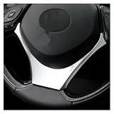 Voiture Garniture Garniture Cadre Bouton Volant Voiture ABS Pour Toyota Pour CHR Pour C-HR 2016-2020 Accessoires Voiture Intérieurs(Argent)