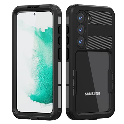 Samsung Galaxy S23 Waterproof Case, Built-in Screen Protector IP68 Certified Heavy Duty Protection Underwater Cover Skin for Samsung Galaxy S23 (Black) by Coquecover - Used condition - CA$16.17