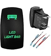 FXC 5-Pack Green LED Toggle Switch SPST On/Off – 12V/24V Waterproof IP66 – For Car, Boat, Marine, RV 3 thumbnail image