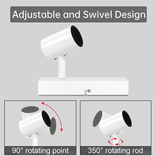 Kier Binnen wit retro wandlamp E27, vintage wandlamp, draaibare wandlamp voor slaapkamer, woonkamer, gang, club… - Afbeelding 3