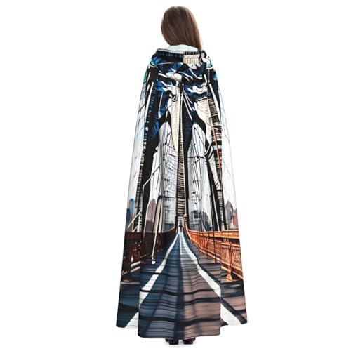 Cape à capuche polyvalente imprimé Brooklyn pour costume de chevalier - 5